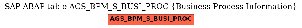E-R Diagram for table AGS_BPM_S_BUSI_PROC (Business Process Information)