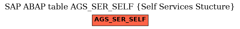 E-R Diagram for table AGS_SER_SELF (Self Services Stucture)