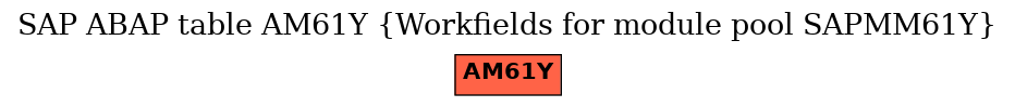 E-R Diagram for table AM61Y (Workfields for module pool SAPMM61Y)