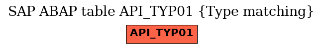 E-R Diagram for table API_TYP01 (Type matching)