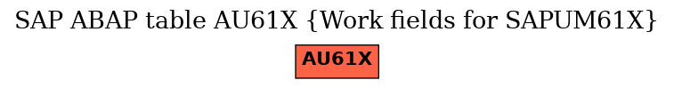 E-R Diagram for table AU61X (Work fields for SAPUM61X)