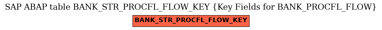 E-R Diagram for table BANK_STR_PROCFL_FLOW_KEY (Key Fields for BANK_PROCFL_FLOW)
