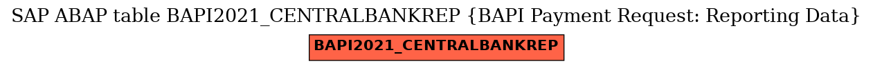 E-R Diagram for table BAPI2021_CENTRALBANKREP (BAPI Payment Request: Reporting Data)