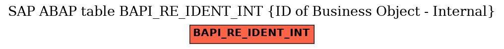 E-R Diagram for table BAPI_RE_IDENT_INT (ID of Business Object - Internal)
