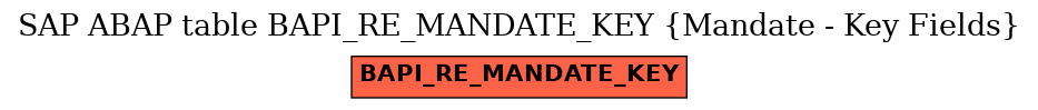 E-R Diagram for table BAPI_RE_MANDATE_KEY (Mandate - Key Fields)