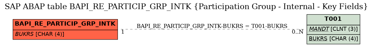 E-R Diagram for table BAPI_RE_PARTICIP_GRP_INTK (Participation Group - Internal - Key Fields)