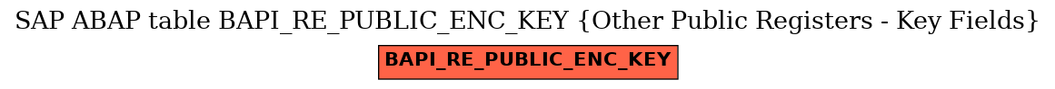 E-R Diagram for table BAPI_RE_PUBLIC_ENC_KEY (Other Public Registers - Key Fields)