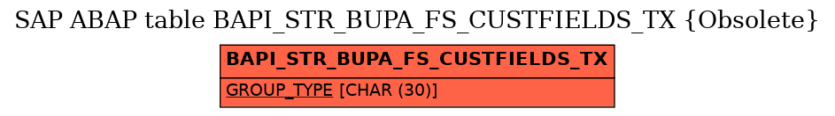 E-R Diagram for table BAPI_STR_BUPA_FS_CUSTFIELDS_TX (Obsolete)