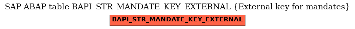 E-R Diagram for table BAPI_STR_MANDATE_KEY_EXTERNAL (External key for mandates)