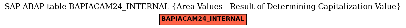 E-R Diagram for table BAPIACAM24_INTERNAL (Area Values - Result of Determining Capitalization Value)