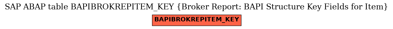 E-R Diagram for table BAPIBROKREPITEM_KEY (Broker Report: BAPI Structure Key Fields for Item)