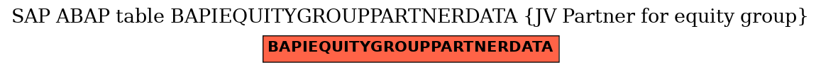 E-R Diagram for table BAPIEQUITYGROUPPARTNERDATA (JV Partner for equity group)