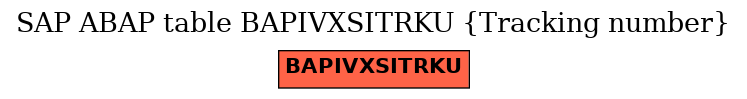 E-R Diagram for table BAPIVXSITRKU (Tracking number)