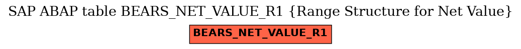 E-R Diagram for table BEARS_NET_VALUE_R1 (Range Structure for Net Value)