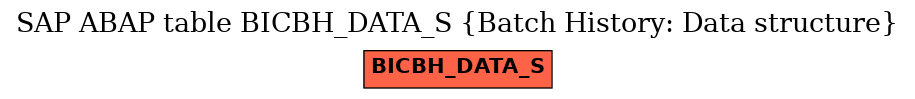 E-R Diagram for table BICBH_DATA_S (Batch History: Data structure)