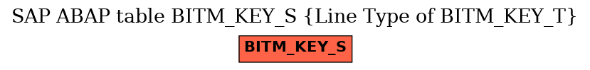 E-R Diagram for table BITM_KEY_S (Line Type of BITM_KEY_T)