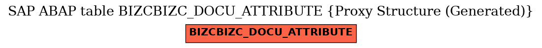 E-R Diagram for table BIZCBIZC_DOCU_ATTRIBUTE (Proxy Structure (Generated))