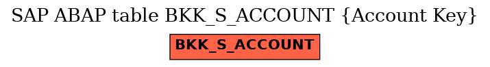 E-R Diagram for table BKK_S_ACCOUNT (Account Key)