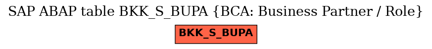 E-R Diagram for table BKK_S_BUPA (BCA: Business Partner / Role)