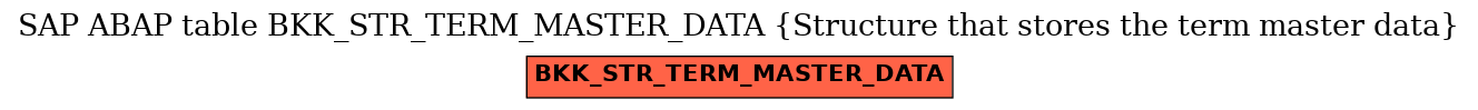 E-R Diagram for table BKK_STR_TERM_MASTER_DATA (Structure that stores the term master data)