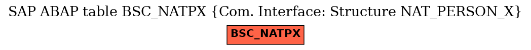 E-R Diagram for table BSC_NATPX (Com. Interface: Structure NAT_PERSON_X)