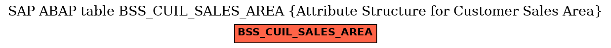 E-R Diagram for table BSS_CUIL_SALES_AREA (Attribute Structure for Customer Sales Area)