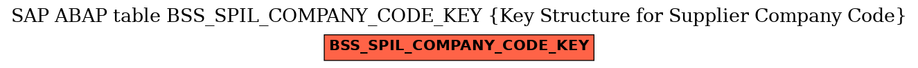 E-R Diagram for table BSS_SPIL_COMPANY_CODE_KEY (Key Structure for Supplier Company Code)