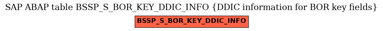 E-R Diagram for table BSSP_S_BOR_KEY_DDIC_INFO (DDIC information for BOR key fields)