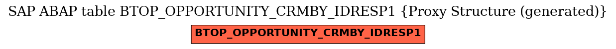 E-R Diagram for table BTOP_OPPORTUNITY_CRMBY_IDRESP1 (Proxy Structure (generated))