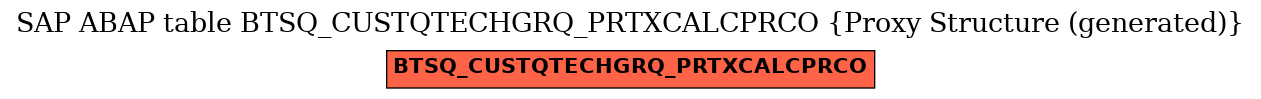E-R Diagram for table BTSQ_CUSTQTECHGRQ_PRTXCALCPRCO (Proxy Structure (generated))
