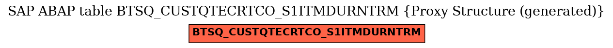 E-R Diagram for table BTSQ_CUSTQTECRTCO_S1ITMDURNTRM (Proxy Structure (generated))