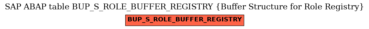 E-R Diagram for table BUP_S_ROLE_BUFFER_REGISTRY (Buffer Structure for Role Registry)