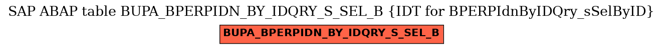 E-R Diagram for table BUPA_BPERPIDN_BY_IDQRY_S_SEL_B (IDT for BPERPIdnByIDQry_sSelByID)