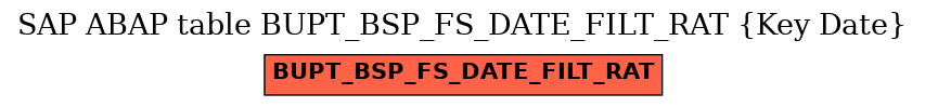 E-R Diagram for table BUPT_BSP_FS_DATE_FILT_RAT (Key Date)