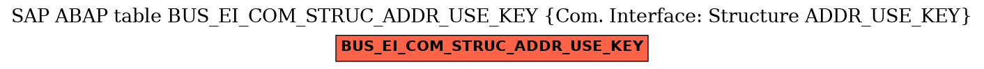 E-R Diagram for table BUS_EI_COM_STRUC_ADDR_USE_KEY (Com. Interface: Structure ADDR_USE_KEY)