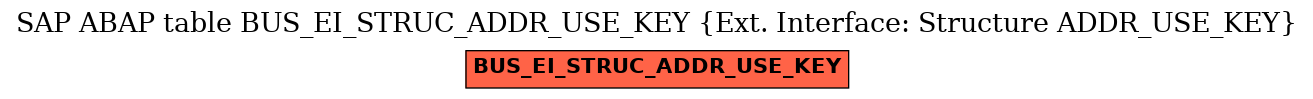 E-R Diagram for table BUS_EI_STRUC_ADDR_USE_KEY (Ext. Interface: Structure ADDR_USE_KEY)