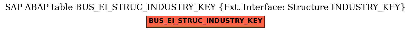 E-R Diagram for table BUS_EI_STRUC_INDUSTRY_KEY (Ext. Interface: Structure INDUSTRY_KEY)