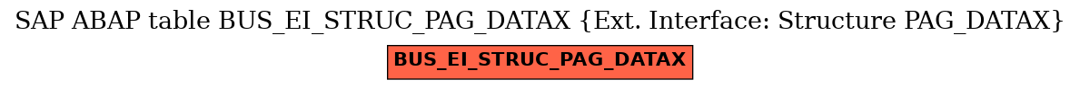 E-R Diagram for table BUS_EI_STRUC_PAG_DATAX (Ext. Interface: Structure PAG_DATAX)