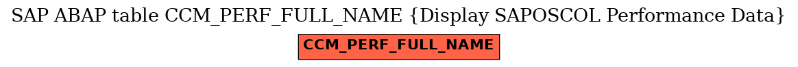 E-R Diagram for table CCM_PERF_FULL_NAME (Display SAPOSCOL Performance Data)