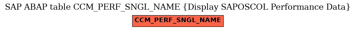 E-R Diagram for table CCM_PERF_SNGL_NAME (Display SAPOSCOL Performance Data)