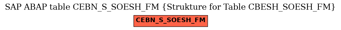 E-R Diagram for table CEBN_S_SOESH_FM (Strukture for Table CBESH_SOESH_FM)