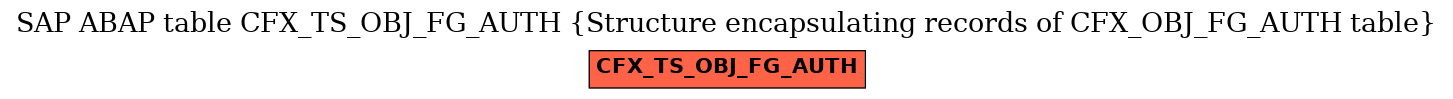 E-R Diagram for table CFX_TS_OBJ_FG_AUTH (Structure encapsulating records of CFX_OBJ_FG_AUTH table)