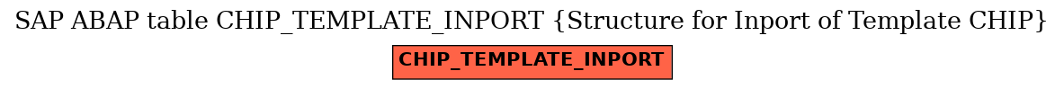 E-R Diagram for table CHIP_TEMPLATE_INPORT (Structure for Inport of Template CHIP)
