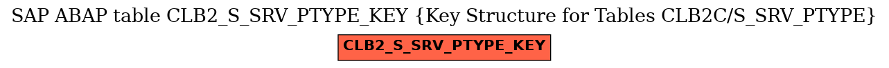 E-R Diagram for table CLB2_S_SRV_PTYPE_KEY (Key Structure for Tables CLB2C/S_SRV_PTYPE)