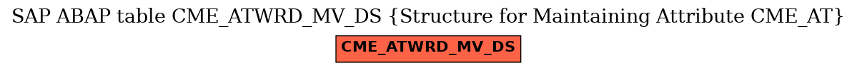 E-R Diagram for table CME_ATWRD_MV_DS (Structure for Maintaining Attribute CME_AT)