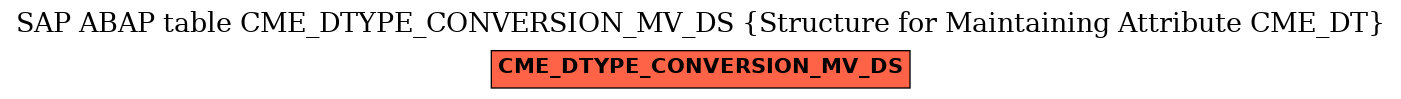 E-R Diagram for table CME_DTYPE_CONVERSION_MV_DS (Structure for Maintaining Attribute CME_DT)
