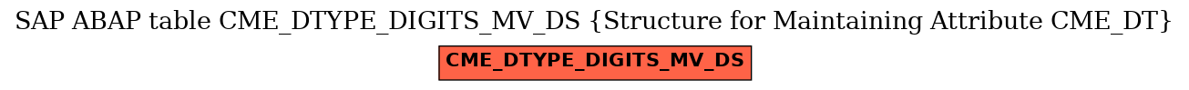 E-R Diagram for table CME_DTYPE_DIGITS_MV_DS (Structure for Maintaining Attribute CME_DT)