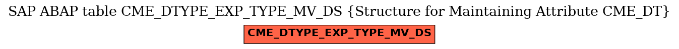 E-R Diagram for table CME_DTYPE_EXP_TYPE_MV_DS (Structure for Maintaining Attribute CME_DT)