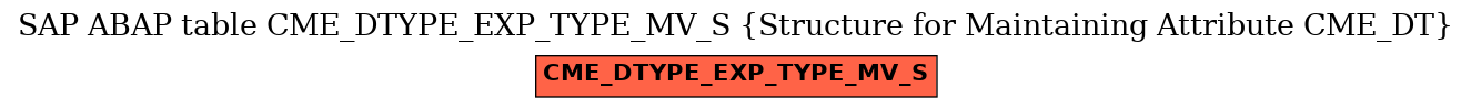 E-R Diagram for table CME_DTYPE_EXP_TYPE_MV_S (Structure for Maintaining Attribute CME_DT)