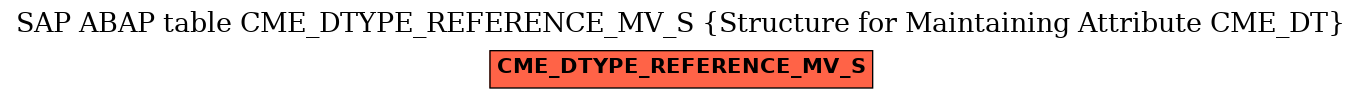 E-R Diagram for table CME_DTYPE_REFERENCE_MV_S (Structure for Maintaining Attribute CME_DT)